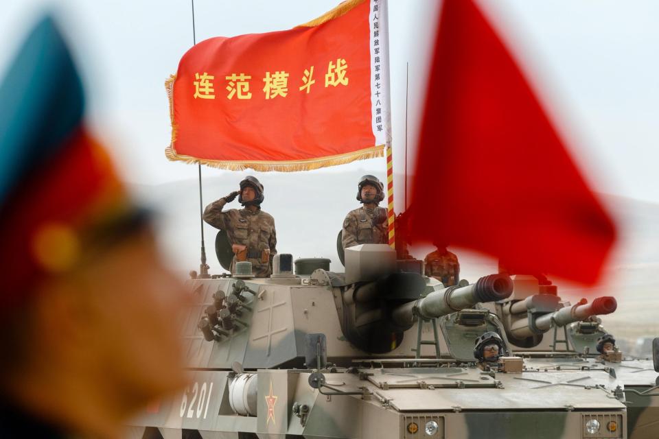  A Chinese Type-08 self-propelled tank destroyer headed one of the many parades