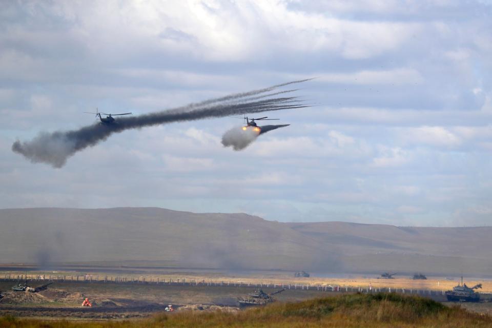  The awesome display of military prowess comes amid escalating tensions between Moscow and the West