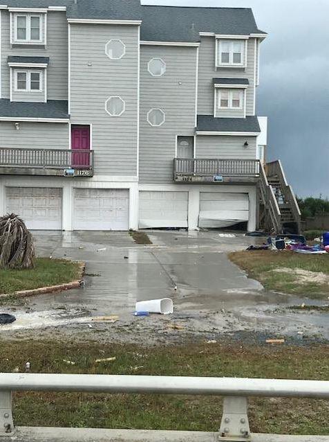  North Topsail Beach Police Department shared a picture of the damage already done by the storm