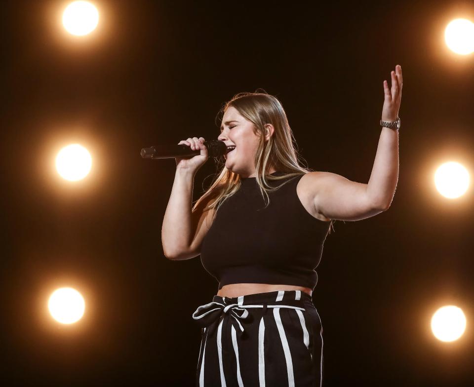  For her audition song, Georgia belts out The Jackson 5's Who's Loving You for the judges.