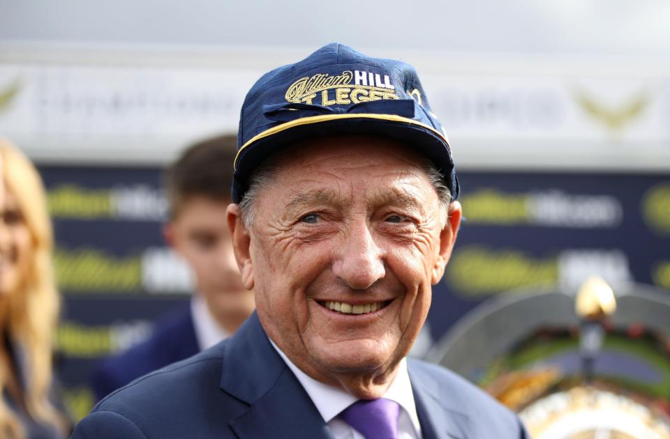  Co-owner Derrick Smith sported the St Leger cap after Kew Gardens' win