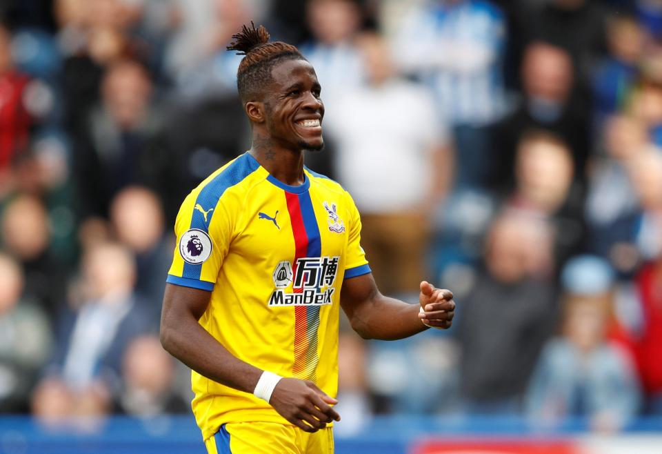  The impressive Wilfried Zaha has three goals in four games for Palace