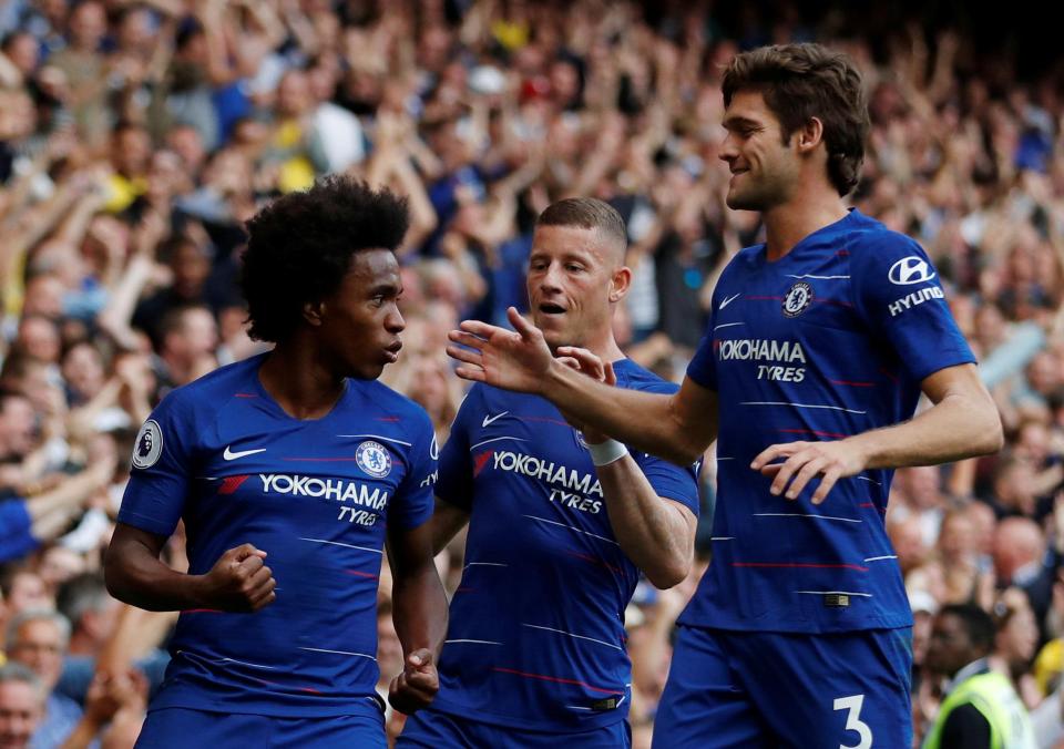  Marcos Alonso was not credited for setting up Willian's goal