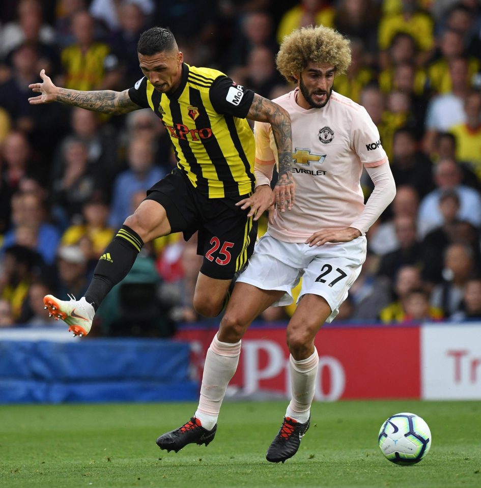  Fellaini was dominant in midfield as Man Utd beat Watford at Vicarage Road