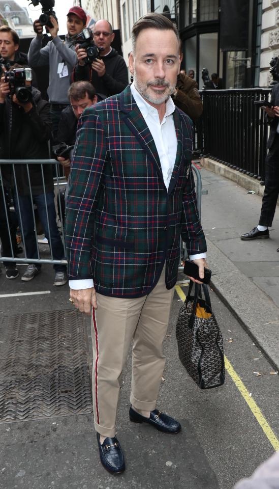  David Furnish seen arriving at the Victoria Beckham fashion show in London