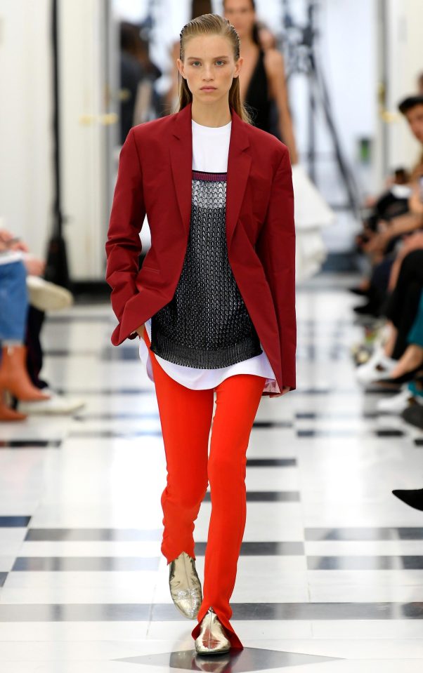  The former Spice Girl combined vivid bright colours with classic British tailoring