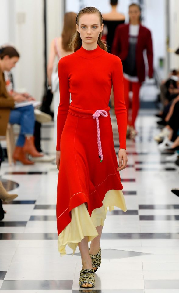  Tracey praised this 'poppy red' dress as one of the standout pieces of the collection