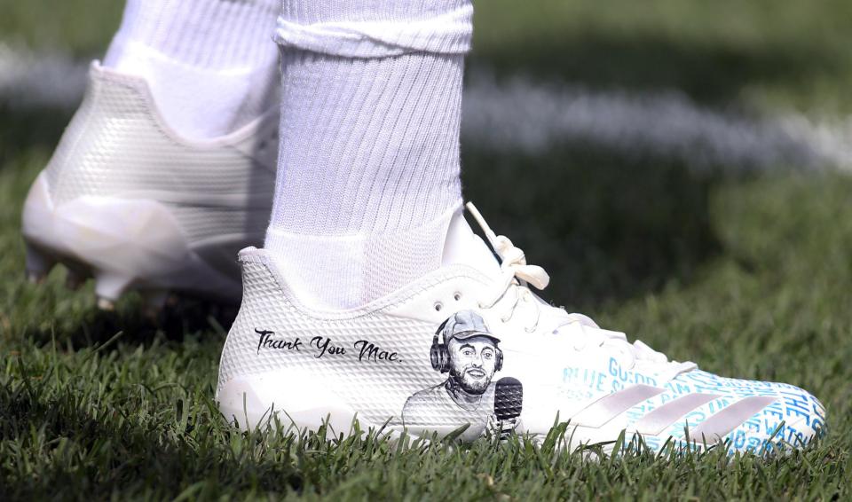  NFL star James Conner wore customised boots with a tribute to Mac Miller