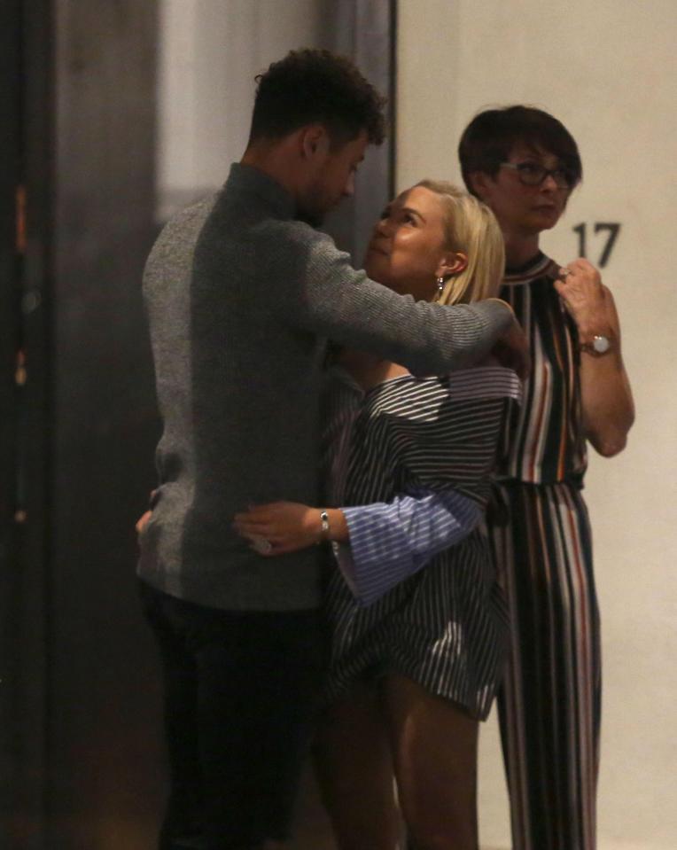  Gabby Allen and Myles Stephenson looked loved-up last night