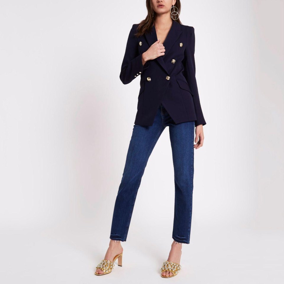 We love the peak lapels and the golden buttons on this chic River Island offering