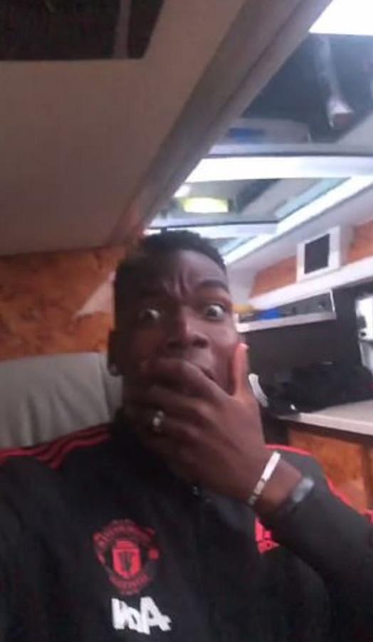  Paul Pogba later filmed himself on the train having a good time with the squad in a buoyant mood