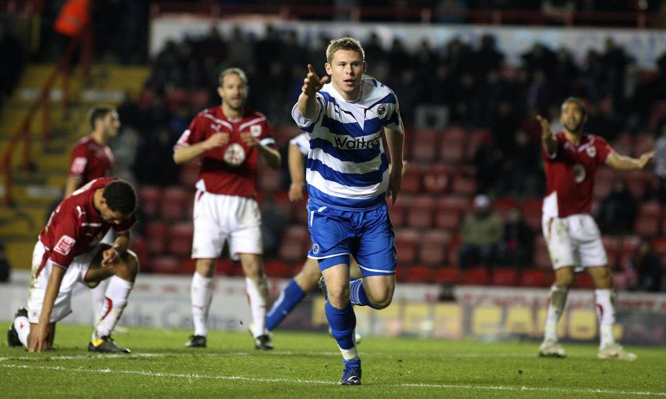  He spent six years playing as a striker at Reading