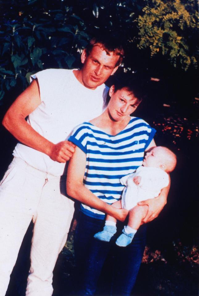  Marie, pictured with her husband and son, was murdered as she called the police for help