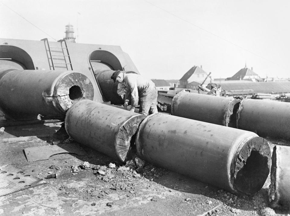  Dismantling German defences on the island of Heligoland