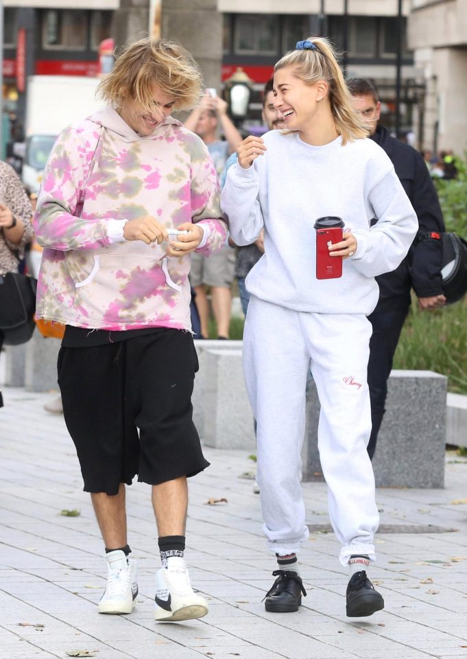  Justin and Hailey looked besotted as they shared a giggle together in London, after denying rumours they had married in secret