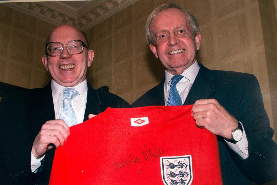 A photograph of Colin with close pal Nobby Stiles takes pride of place