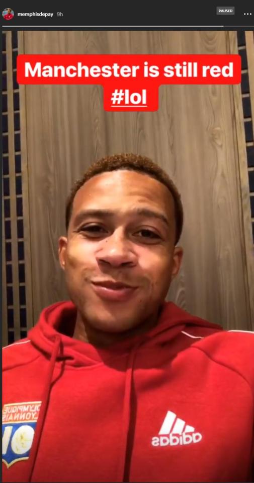  Memphis Depay trolled Man City after his Lyon side beat them on Wednesday