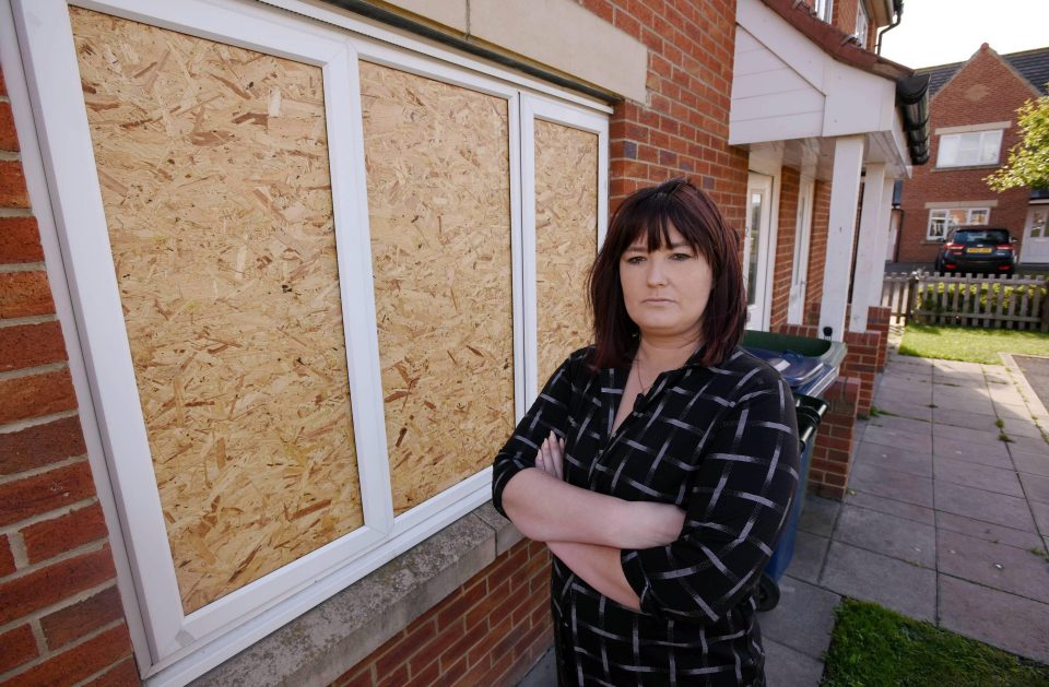  Louise Wright's windows were smashed in the middle of the night by local thugs