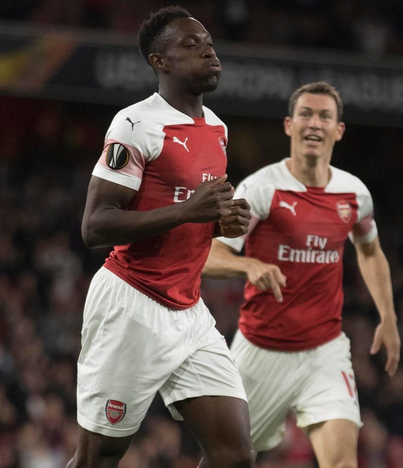  Welbeck celebrates after netting his second goal of the campaign