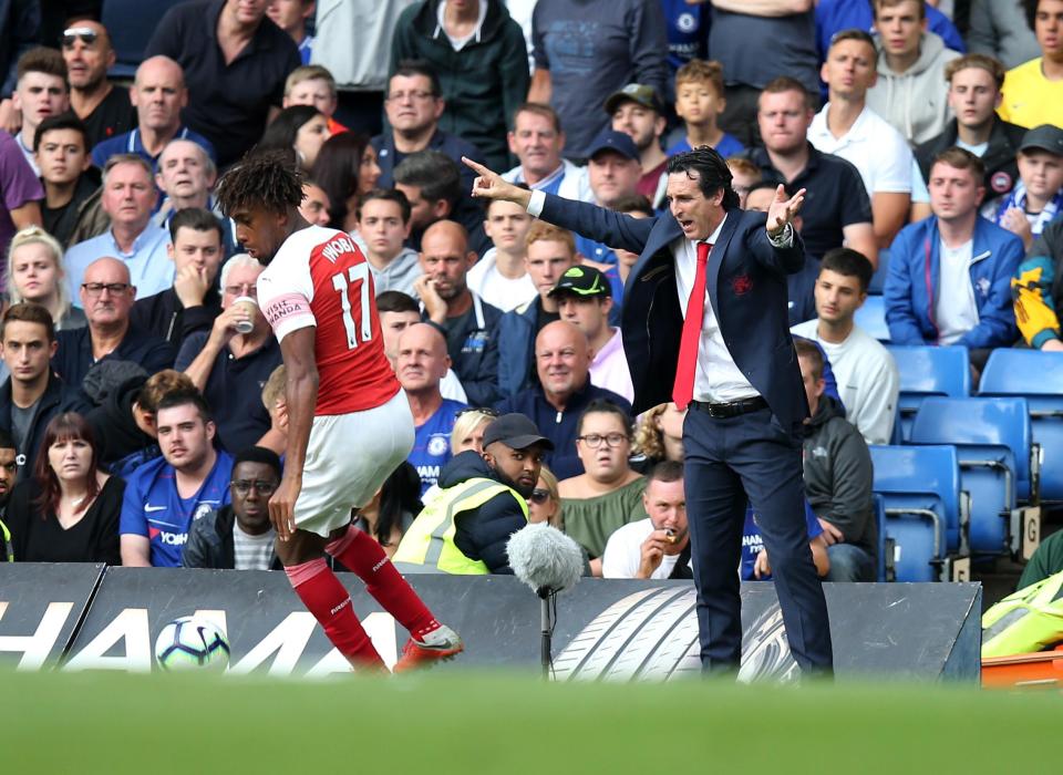  Emery, right, is working the players a lot harder according to Iwobi