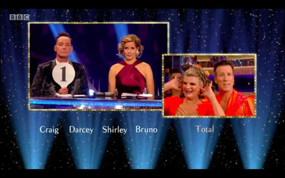  Craig Revel Horwood gave the couple a score of one for their first dance together on Saturday