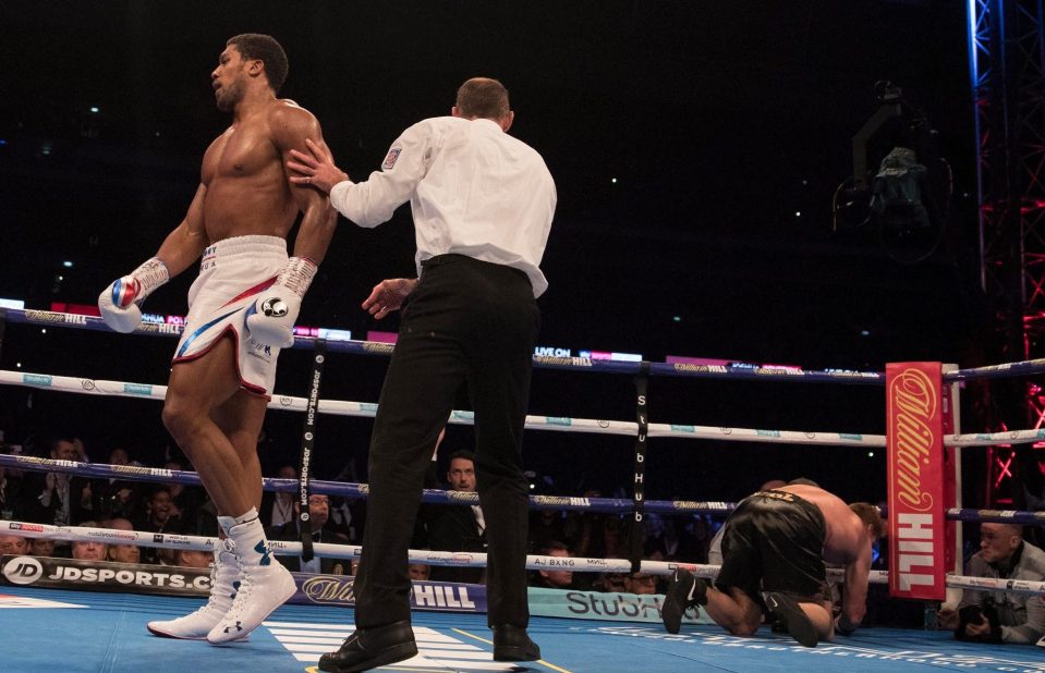  Anthony Joshua stopped Alexander Povetkin in the seventh round at Wembley on Saturday