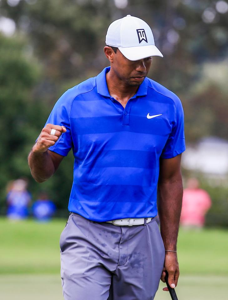  Tiger Woods surged into a three-shot lead at the Tour Championship