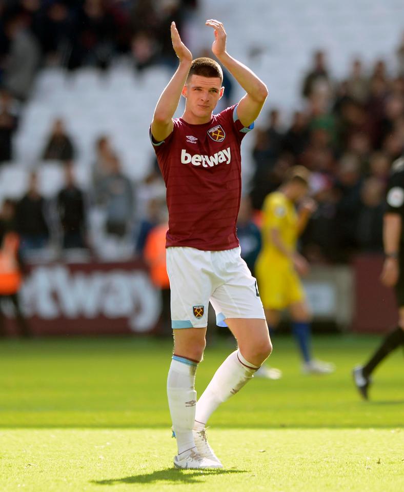  Declan Rice is set to be offered a new £15,000-a-week contract