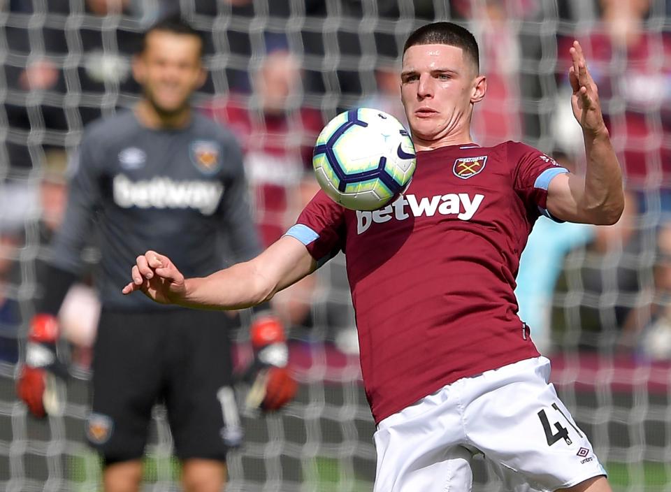  The £12,000 per week pay boost would be a 400 per cent rise for Declan Rice