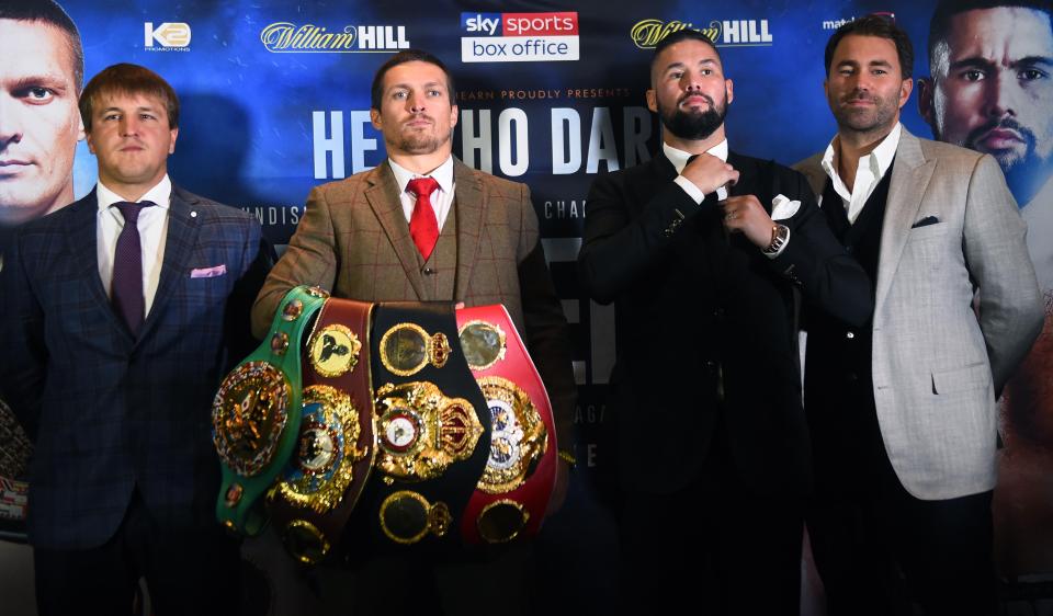  Tony Bellew could retire from boxing by winning Oleksandr Usyk's four belts on November 10