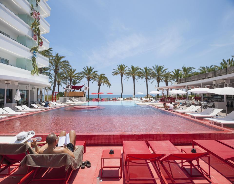  Couples can relax together pool-side at peaceful adult-only Ibiza resorts