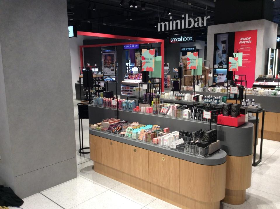  The new store has a beauty mini bar where you can try and buy items