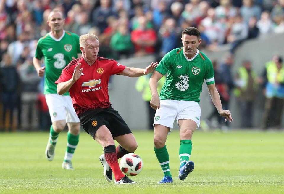  Paul Scholes proved that he has not lost his touch during the charity match