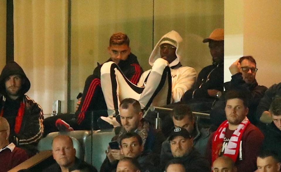  Paul Pogba has been given a chance to put his feet up tonight