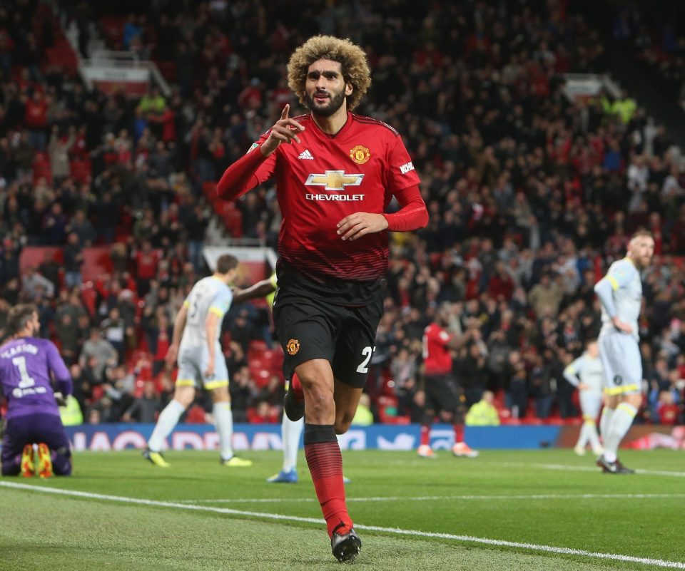  Marouane Fellaini looked to have spared United's blushes with his last-ditch equaliser to take it to penalties