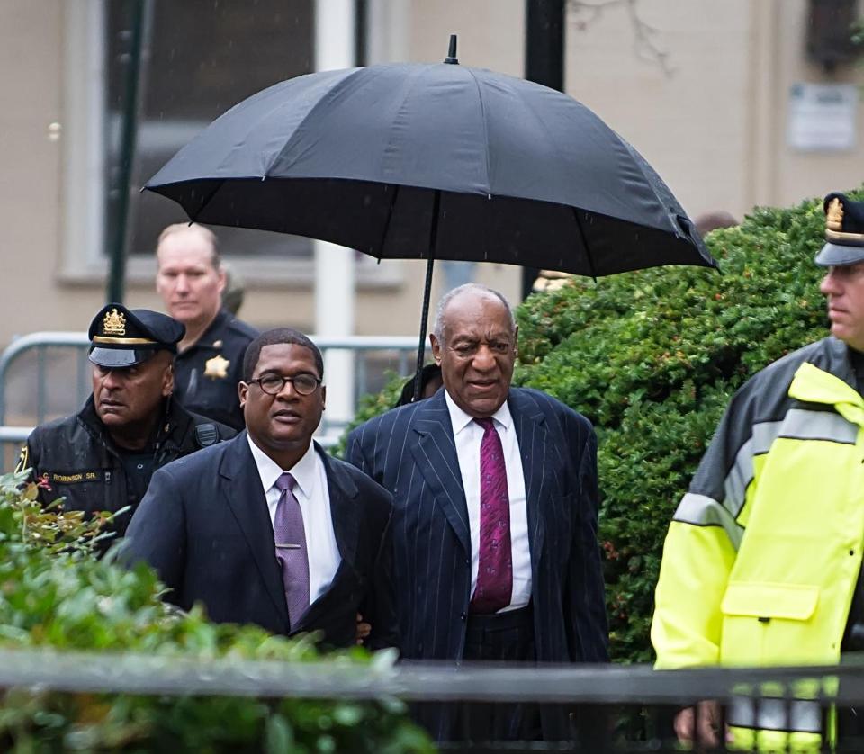  The judge who sent Cosby, pictured with his lawyer, to jail for up to 10 years said the evidence was bolstered by five other accusers