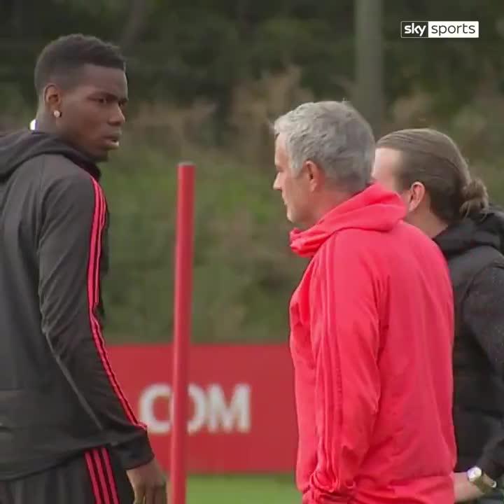  Paul Pogba and Jose Mourinho were involved in an astonishing bust-up at training on Wednesday