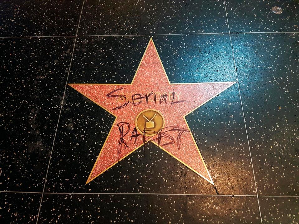  Cosby's star on the Hollywood Walk of Fame in Los Angeles was vandalised this month