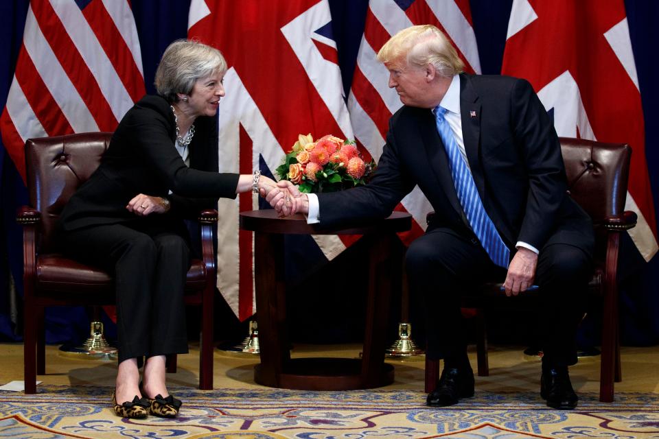  Theresa May met Donald Trump in New York on Wednesday