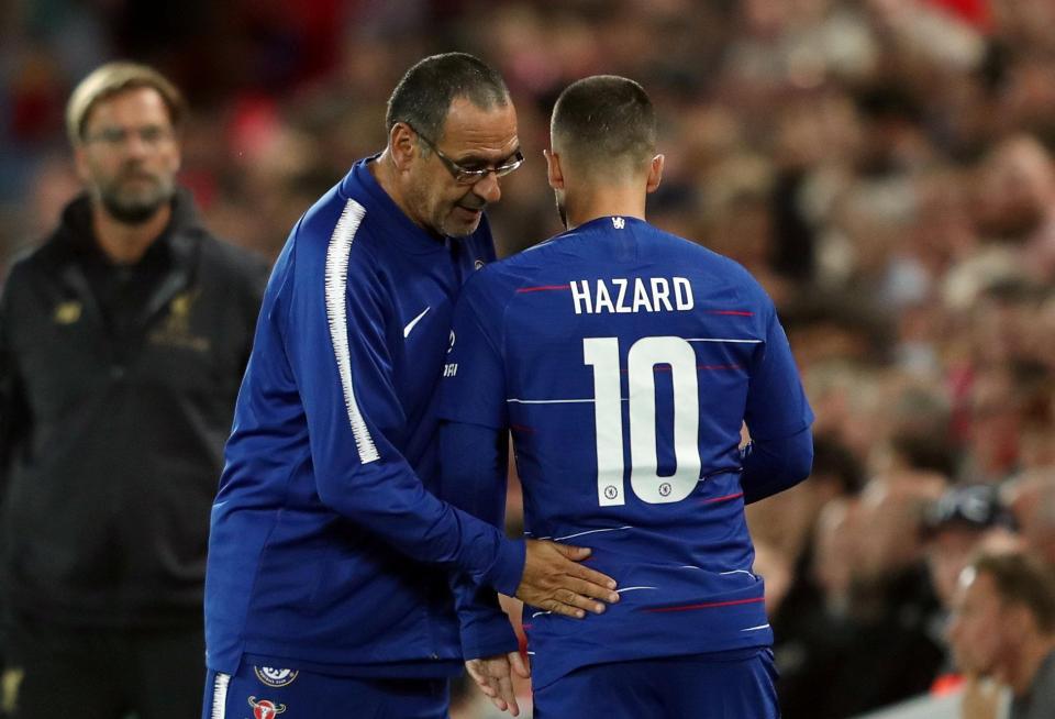  Maurizio Sarri's decision to bring Hazard off the bench paid off