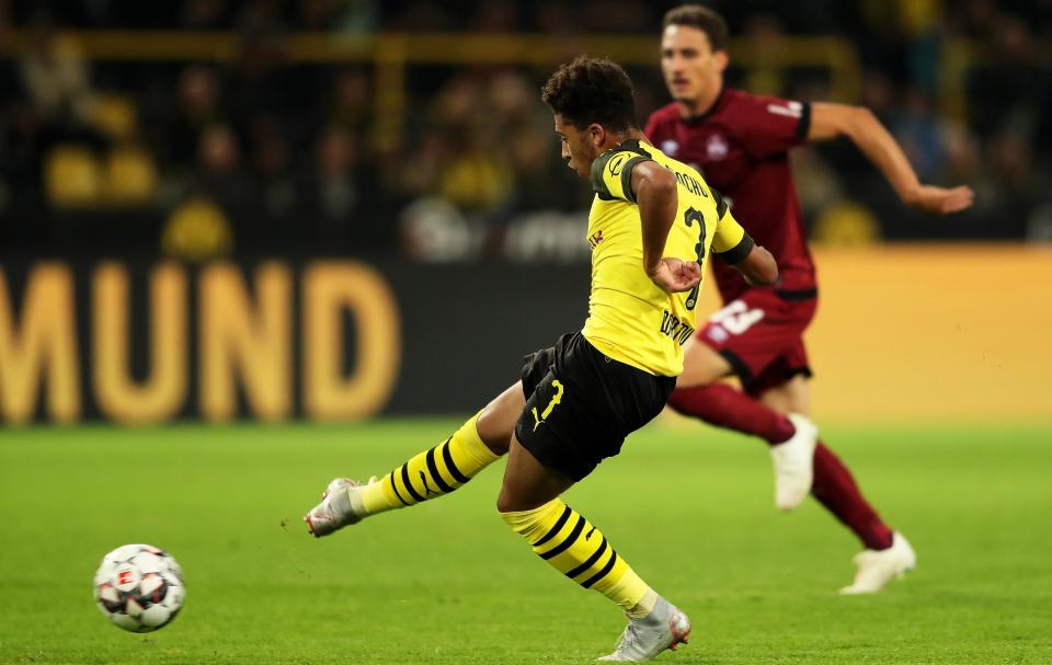  Jadon Sancho has been in inspired form for Borussia Dortmund this season