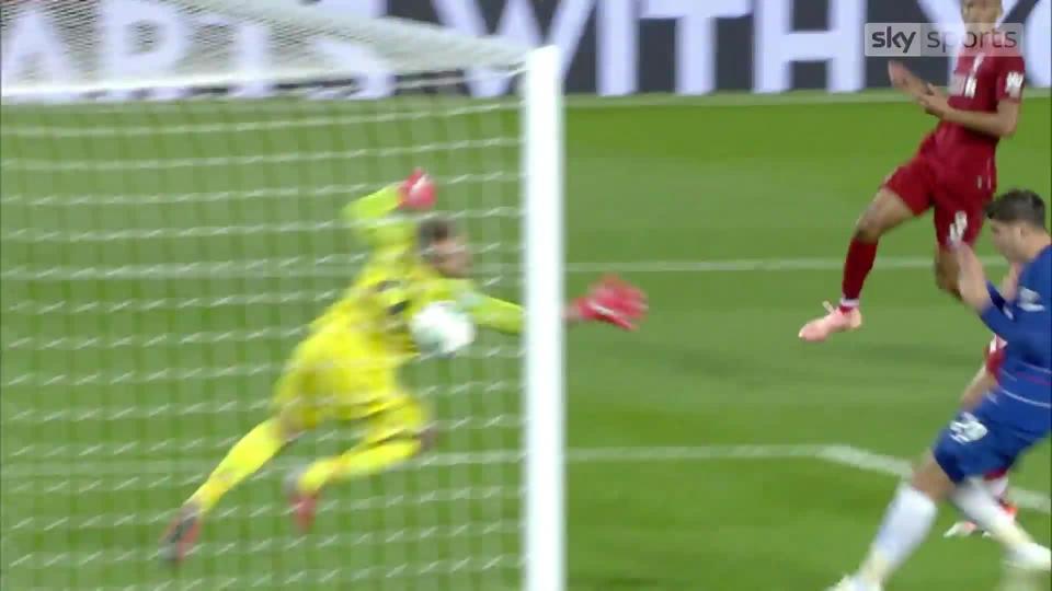  Simon Mignolet has no chance in the Liverpool goal after Hazard's stunning strike