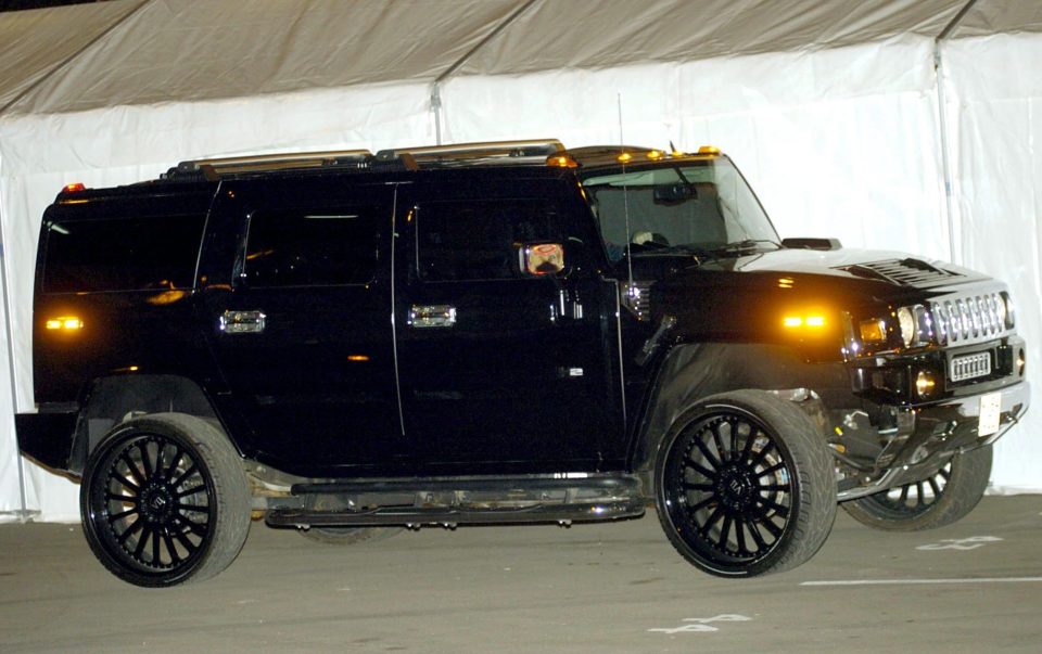  An armour-plated Hummer was delivered to Villa Park while Beckham's England team played against Holland