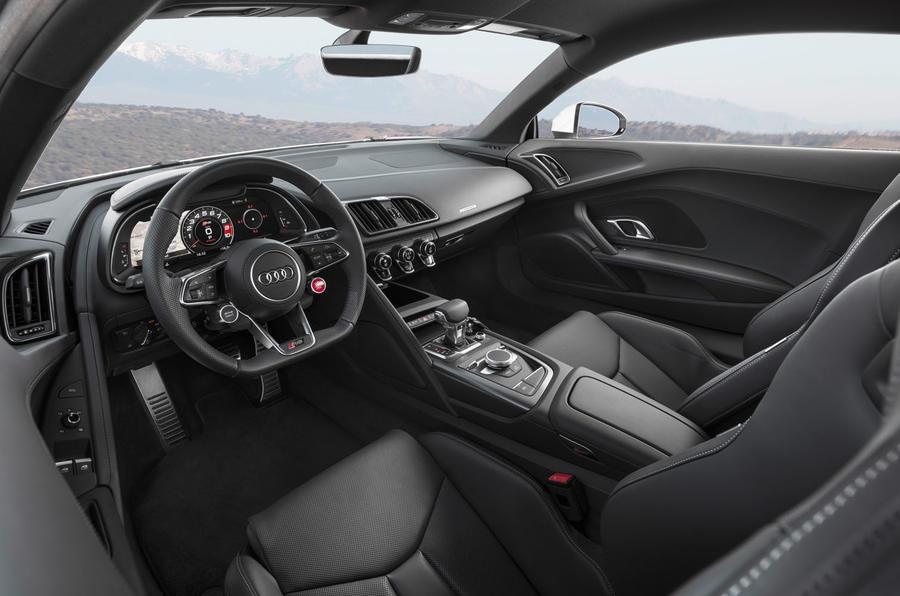  Audi is renowned for its interior styling and the R8 RWS offers wondefully understated opulence