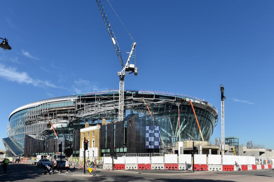  Tottenham's new stadium is still a building site, despite being weeks late