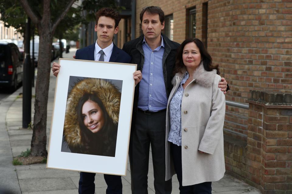  Natasha's family outside West London Coroners Court