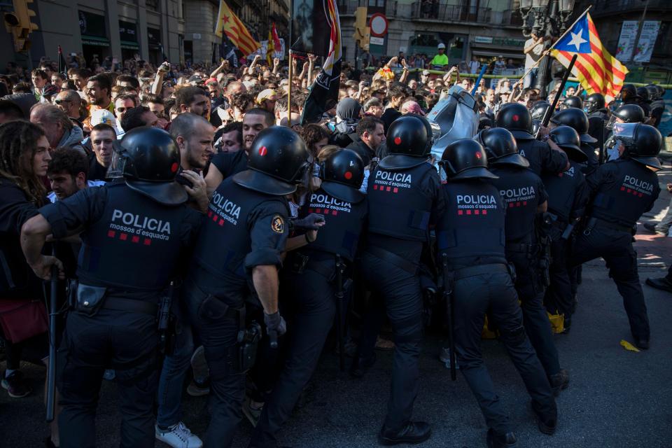  During the clashes last year on October 1 hundreds of people were injured as the national police and the Guardia Civil tried to shut the vote down