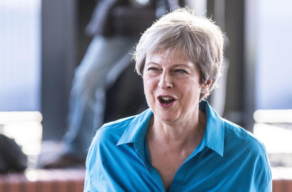  Theresa May ignored questions about the security blunder as she arrived at the conference in Birmingham