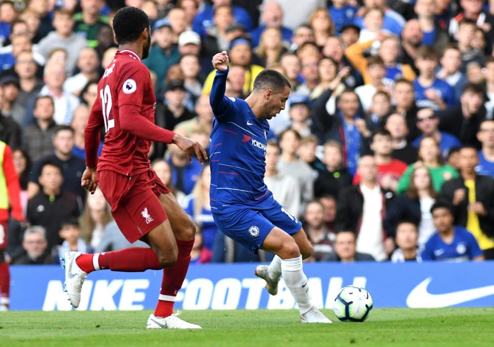  Belgian star scored another stunning goal for Chelsea against Liverpool on Saturday