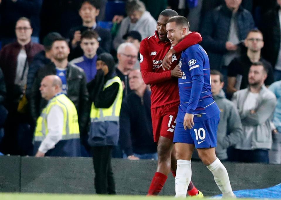  Eden Hazard had some words for Daniel Sturridge after his stunning equaliser